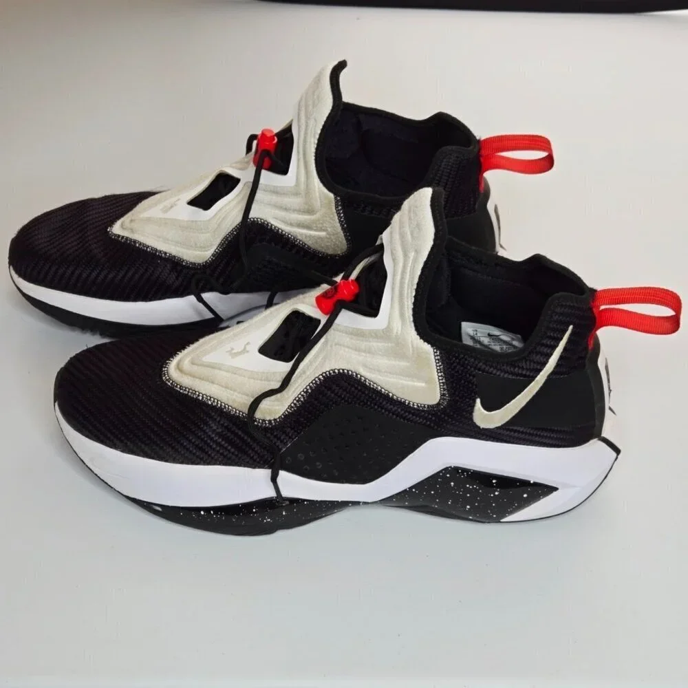 Nike LeBron Soldier 14 Black White Red Mens Sneaker Shoes Sz 14 CK6024-002